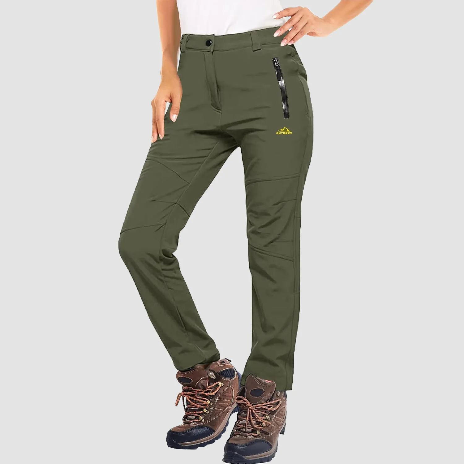 Womens Winter Pants Warm Fleece Lined Water Resistant Snow Skiing Hiking Pants