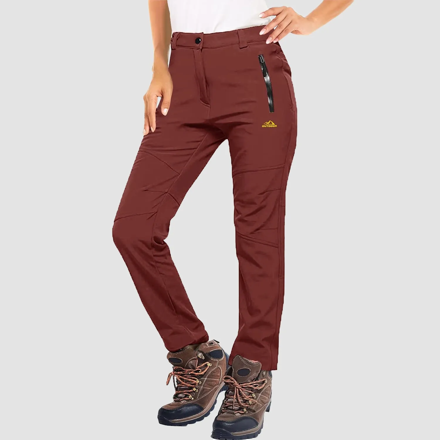 Womens Winter Pants Warm Fleece Lined Water Resistant Snow Skiing Hiking Pants