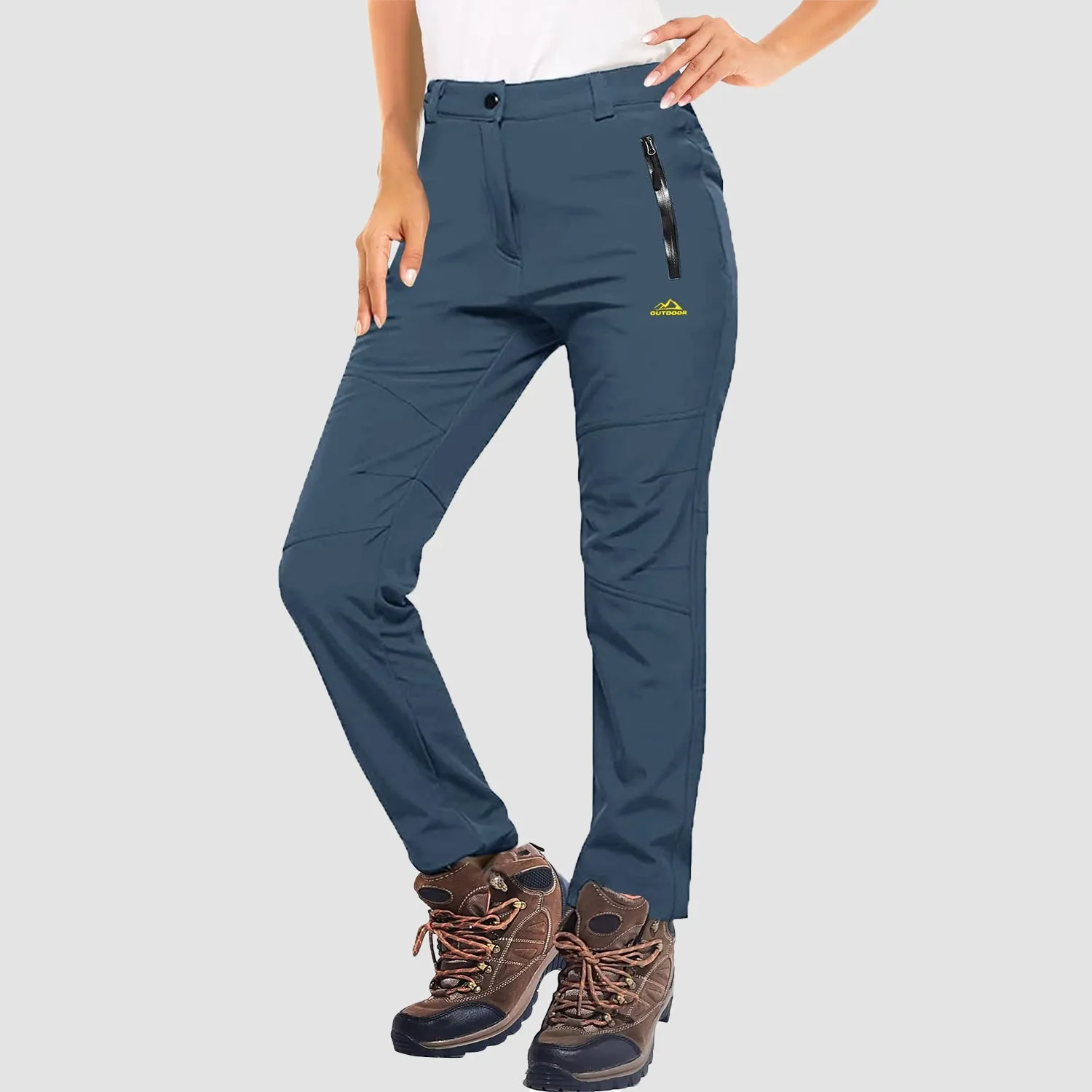 Womens Winter Pants Warm Fleece Lined Water Resistant Snow Skiing Hiking Pants