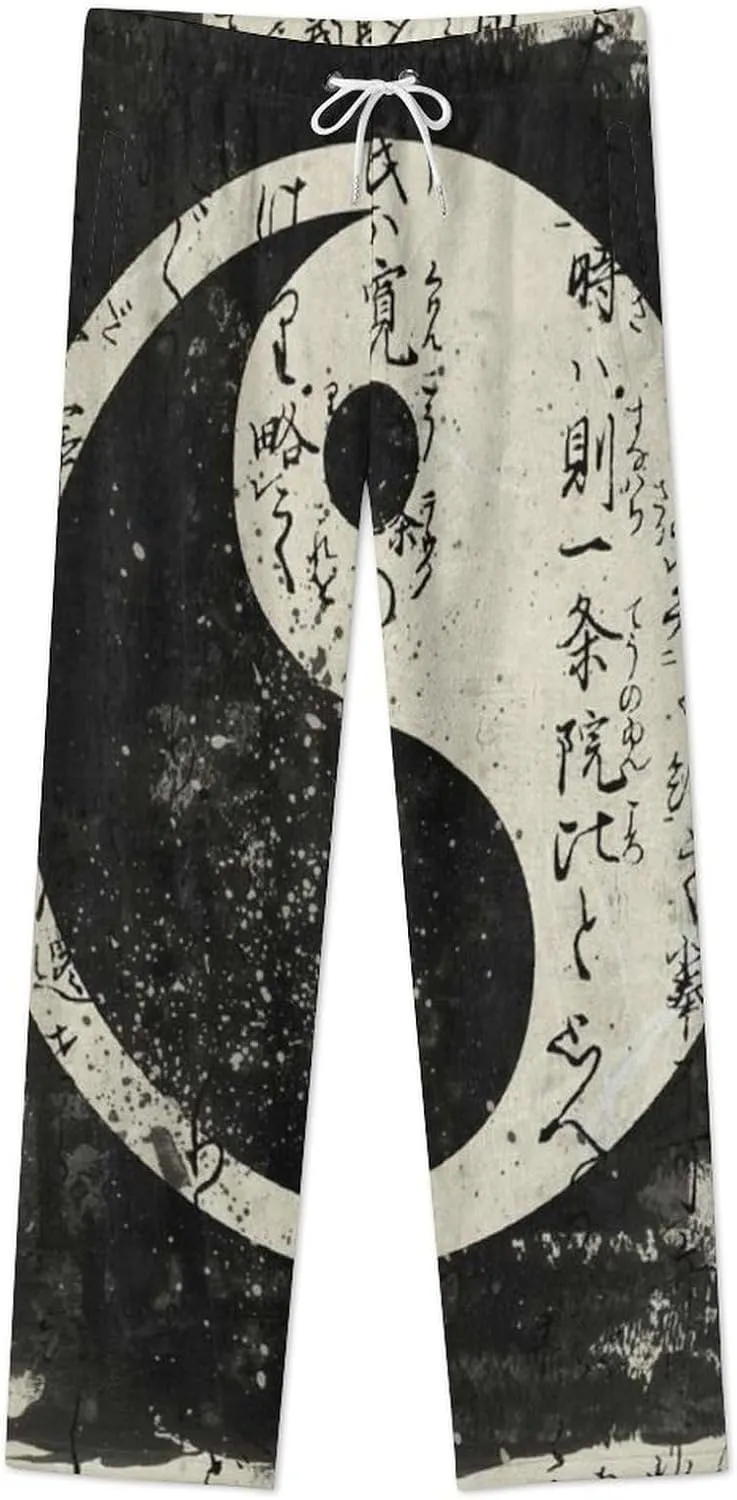 Yin And Yang Women's Flannel Pajama Pants Fleece Lounge Sleep Bottoms PJ