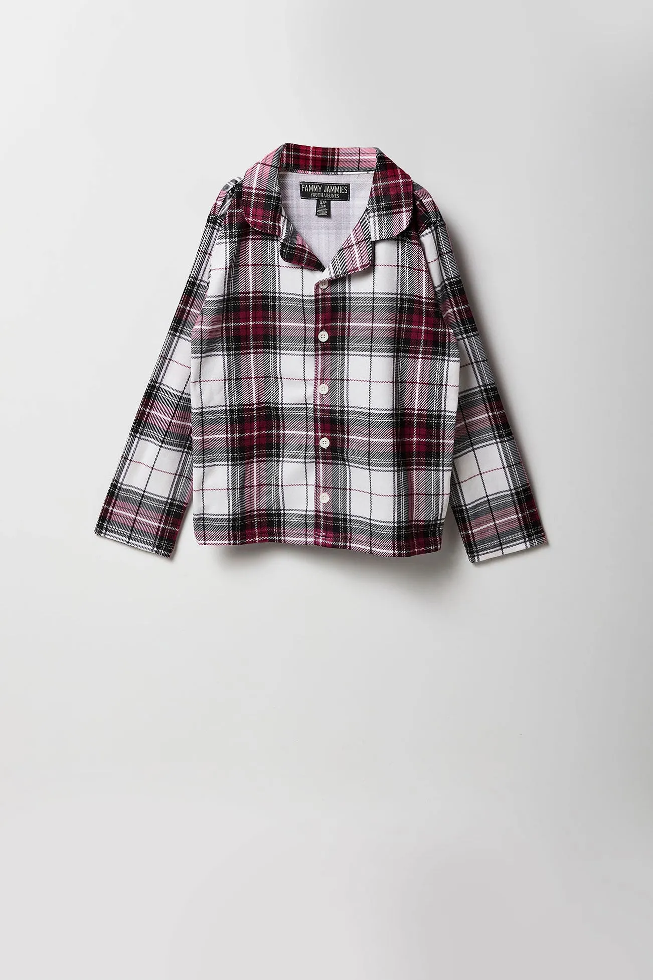 Youth Fammy Jammies Plaid Flannel 2 Piece Pajama Set