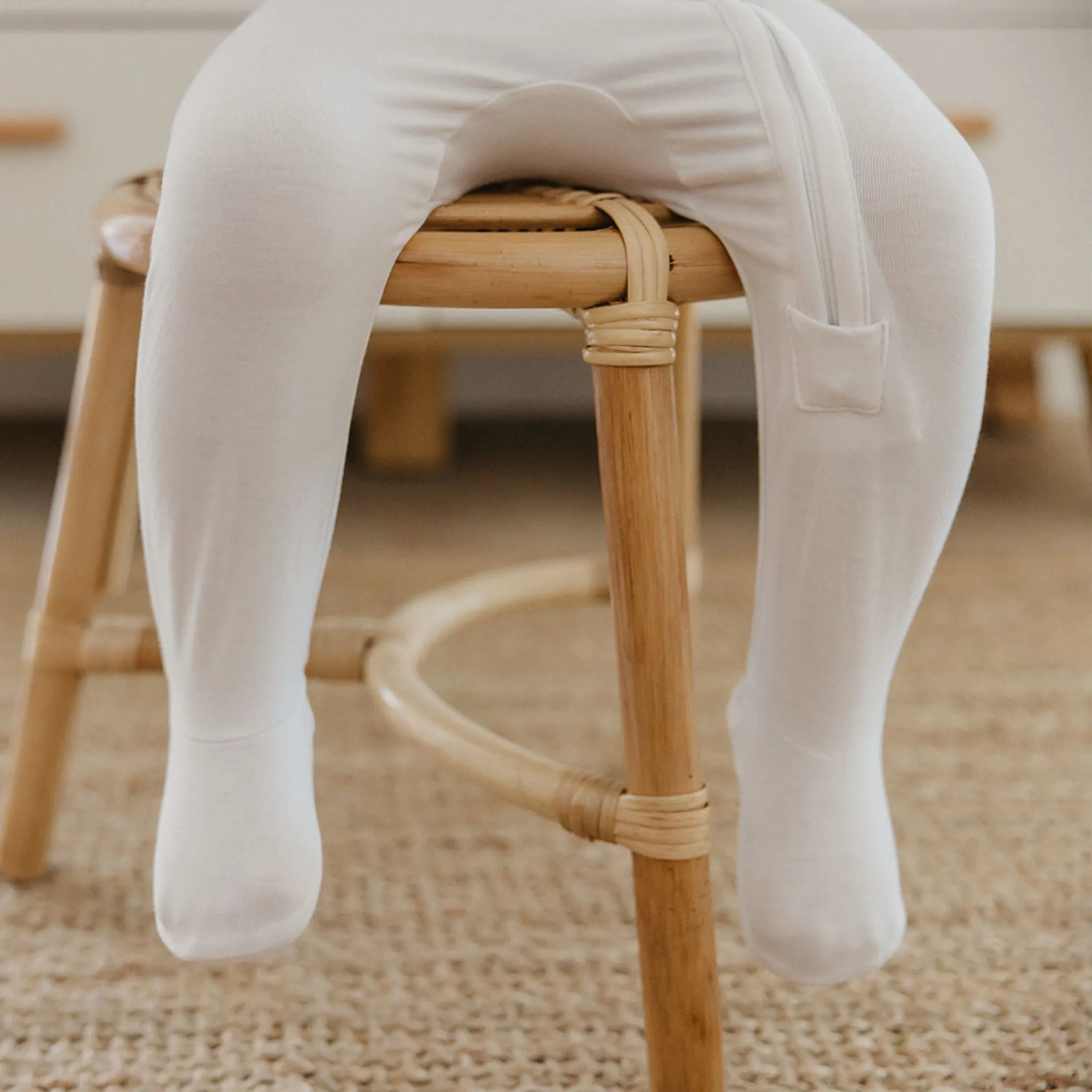 Zip-Up Footie Pajama - Dove